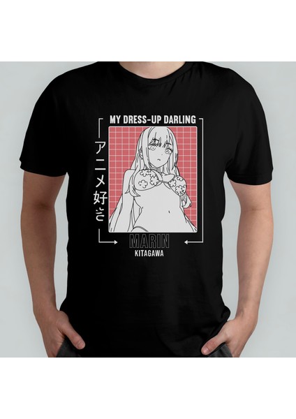 My Dress Up Darling Anime Manga %100 Pamuklu Bisiklet Yaka T-Shirt Model 2