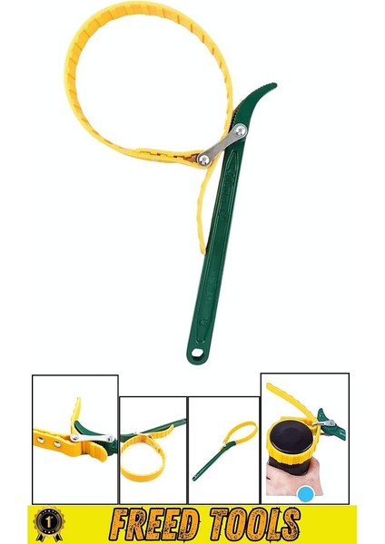 Ayarlı Kayışlı Kemerli Yağ Filtre Sökme Anahtarı 9" 225 mm