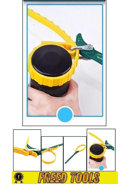 Ayarlı Kayışlı Kemerli Yağ Filtre Sökme Anahtarı 9" 225 mm