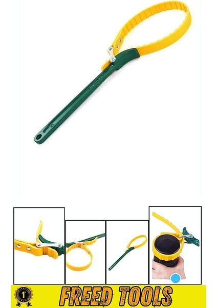 Ayarlı Kayışlı Kemerli Yağ Filtre Sökme Anahtarı 9" 225 mm