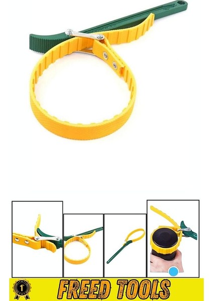 Ayarlı Kayışlı Kemerli Yağ Filtre Sökme Anahtarı 9" 225 mm