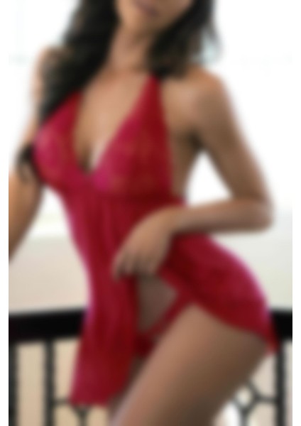 Kırmızı Dantel Gecelik