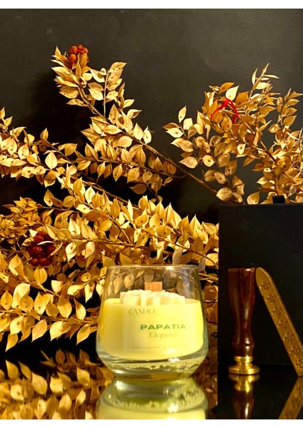 "papatya Elegance" – : Özel Tasarım Bardakta Papatya Kokulu Dekoratif Mum 🌼✨