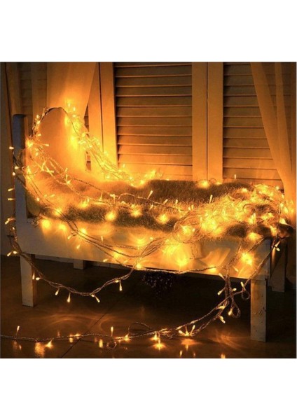 Günışığı Pirinç Ip LED Ağaç Yılbaşı Süsleme 10 Metre 100 Ampullü Şeffaf Kablo fiyatları