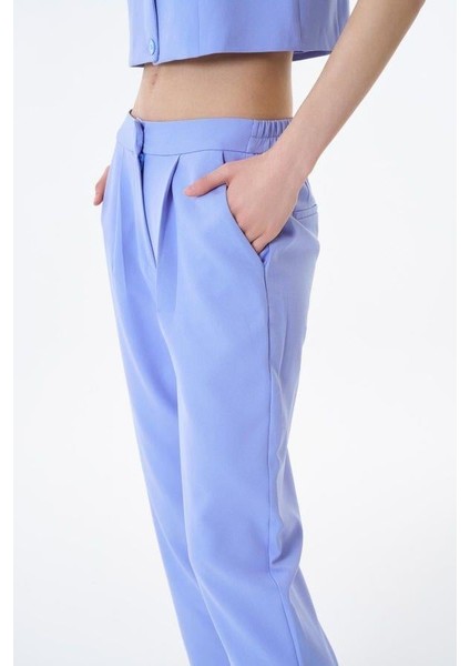 71154 Kemer Detaylı Arkası Lastikli Pantolon Mavi fiyatları