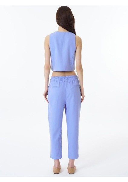 71154 Kemer Detaylı Arkası Lastikli Pantolon Mavi fırsatları