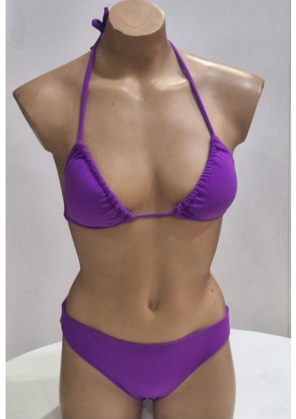 Kadın Mor Üçgen Bikini Takımı