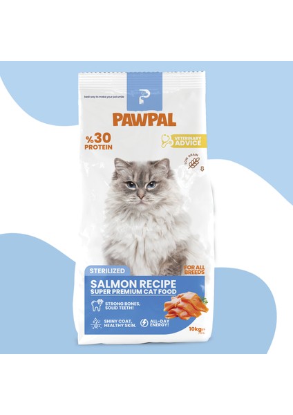 Somonlu Süper Premium Kısırlaştırılmış Kedi Maması 10 kg - Düşük Tahıllı