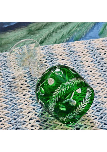Hybrid Desen Yeşil 1 Adet Bardak Kadeh