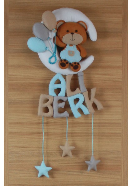 Ali Berk Isimli Aydede Ayıcık Bebek Odası Kapı Süsü