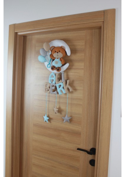 Ali Berk Isimli Aydede Ayıcık Bebek Odası Kapı Süsü