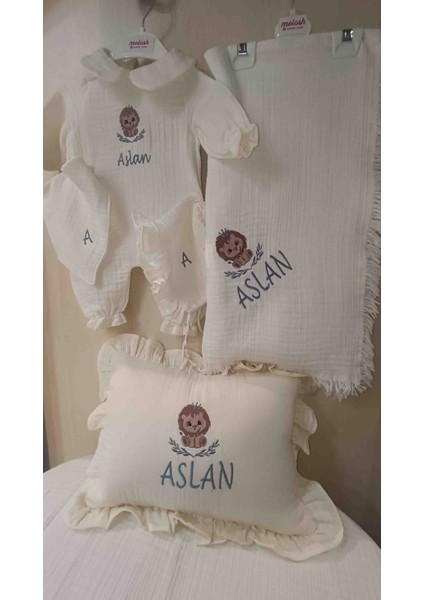 isim nakışlı Müslin Hastane Çıkışı