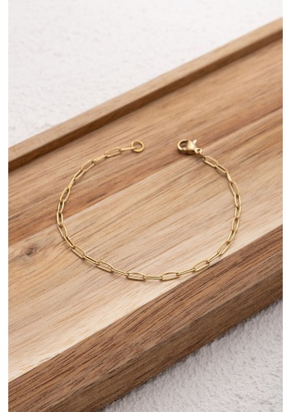 Çelik Ataç Oval Halka Zincir Halhal Günlük Kullanıma Uygun Kararmaz Kablo Zincir 2mm 22+4cm fırsatları