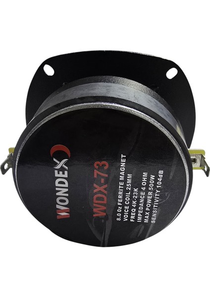 Wdx-73 Alumınum Tweeter 10 cm 500W Max Power