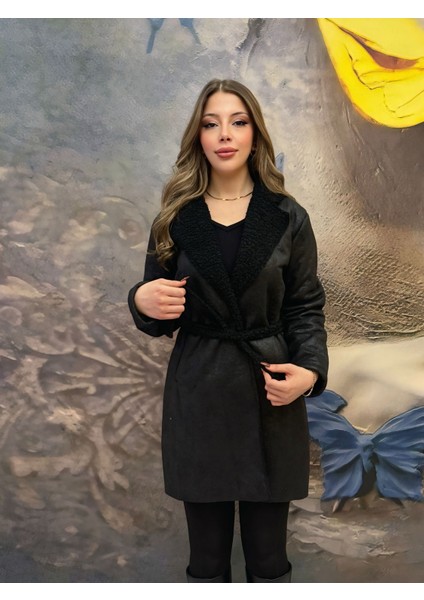 Kemerli̇ Süet Içi̇ Kürklü Kaban