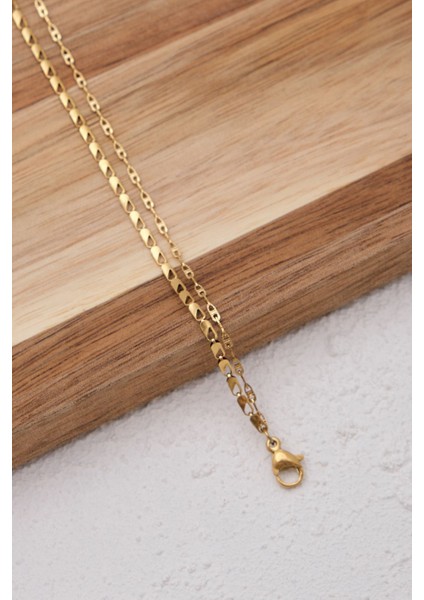 Çelik 2'li Kombin Papağan ve Dokulu Fermuar Zincir Halhal Minimal Kararmaz 22+4cm fiyatları