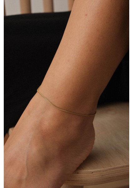 Çelik Hayalet Gurmet Zincir Halhal Minimal Kararmaz Unisex 22+4cm 1mm fırsatları