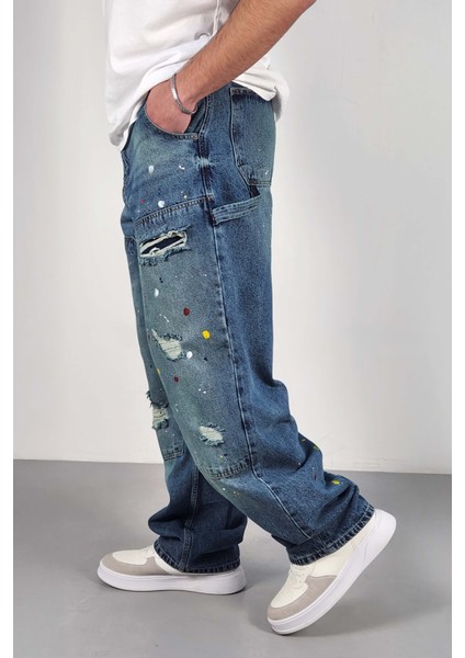 Cedy Denım Yüksek Kalite Erkek Yüksek Bel Worker Tarz Skater Jean fiyatları