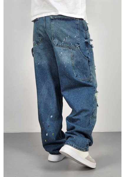 Cedy Denım Yüksek Kalite Erkek Yüksek Bel Worker Tarz Skater Jean indirimleri