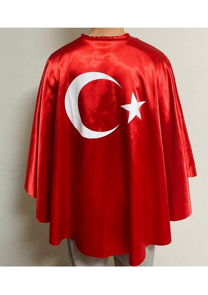 5'li Türk Bayraklı Pelerin - Okul Gösteri Kostümü fiyatları