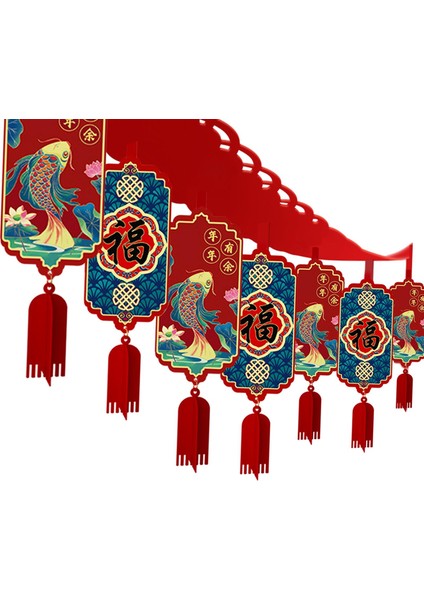 Festivali Için Kullanılabilir Çin Garland, Düğün Çok Yönlü 6 Kolye 2m (Yurt Dışından)