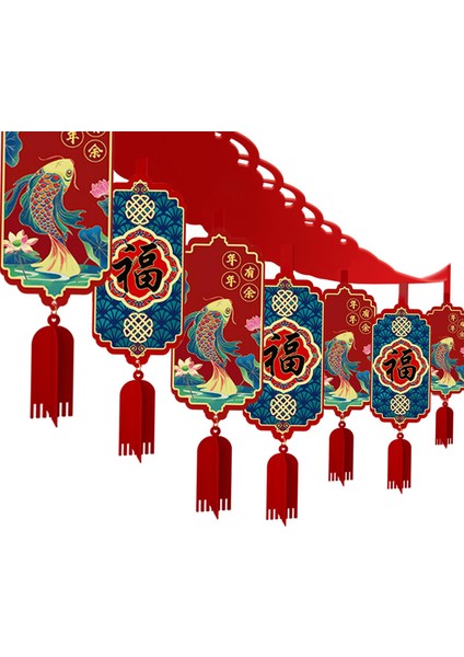 Festivali Için Kullanılabilir Çin Garland, Düğün Çok Yönlü 6 Kolye 2m (Yurt Dışından)