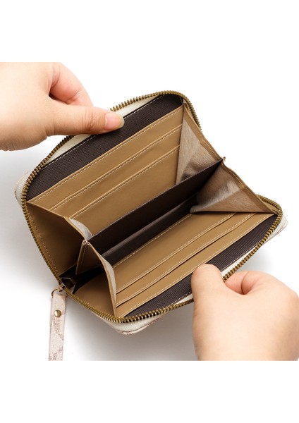 Bayanlar Cüzdan Iş Başlangıç Büyük Kapasiteli Fermuarlı Cüzdan Orta Uzunluk Clutch (Yurt Dışından)