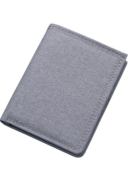 Cüzdan Kısa Para Sahibi Sahibi Katlanabilir Bifold Gri (Yurt Dışından)