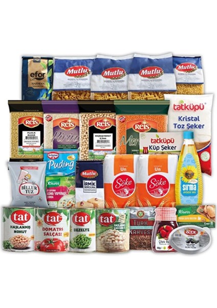 Mega Ramazan Kolisi İftar Sofralarına Uygun Çeşitli Ürünler 1000 G fiyatları