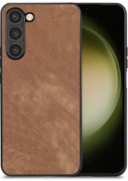Samsung Galaxy S22 5g Darbeye Dayanıklı Ince Retro Deri Telefon Arka Kapak (Yurt Dışından)