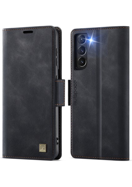 Samsung Galaxy S21 5g Rfıd Engelleme Retro Deri Telefon Cüzdan Kapağı (Yurt Dışından)