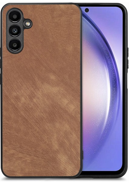 Samsung Galaxy A15 Darbeye Dayanıklı Ince Retro Deri Telefon Arka Kapak (Yurt Dışından)