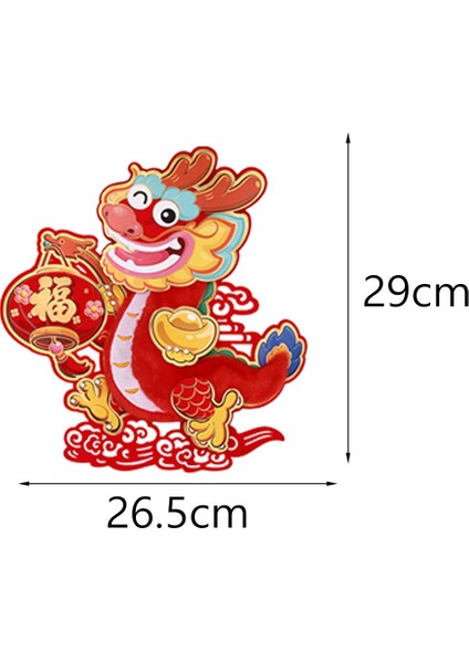 Çin Yılı Kapı Sticker 2024 Için Çin Yılı Dekorasyonu (Yurt Dışından)