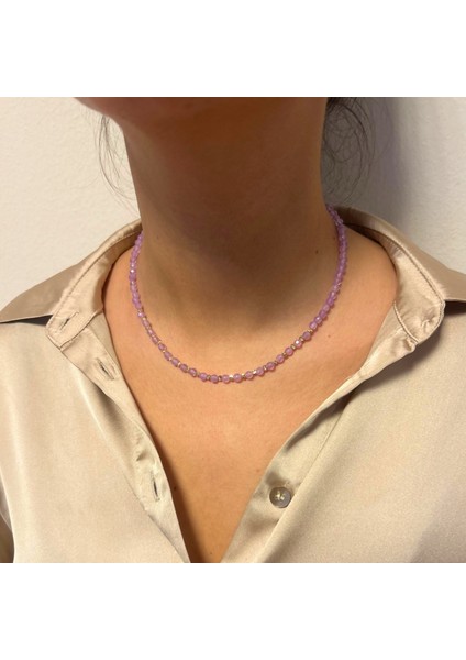 Ametist Doğaltaş Altın Aksesuar El Yapımı Özel Tasarım Minimal Kadın Doğal Taş Kolye indirimleri