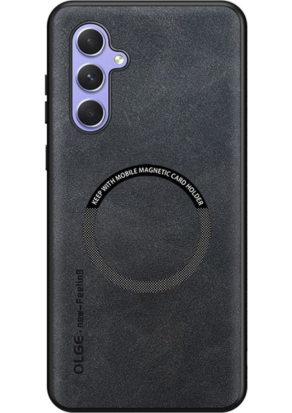 Samsung Galaxy A55 5g Anti Drop Pc + Tpu + Pu Deri Arka Kapak Magsafe ile Uyumlu (Yurt Dışından)