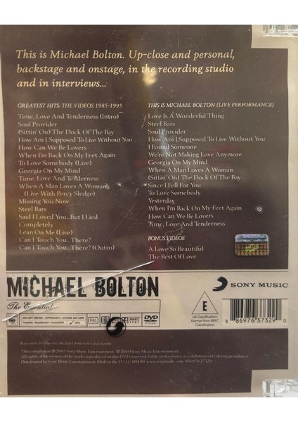 Michael Bolton ‎– The Essential Michael Bolton (Jewel Box Dvd) fiyatları