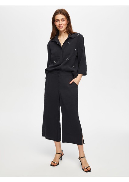 Yanları Yırtmaçlı Modallı Comfort Fıt Caprı 002 modelleri