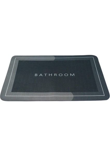 Dikdörtgen Banyo Paspası Kaymaz Tabanlı Süper Emici Deri Banyo Paspası Abdest Paspası 60X40 cm
