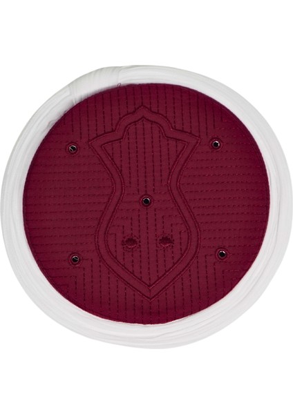 Talebe Sarığı-Beyaz Kumaş-Bordo Takke-Düz Sarım-Nâli Şerif-5 Metre