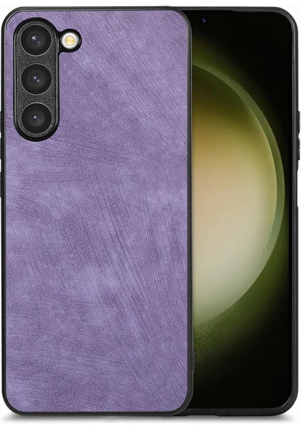 Samsung Galaxy S22 Plus 5g Darbeye Dayanıklı Ince Retro Deri Telefon Arka Kapak (Yurt Dışından)