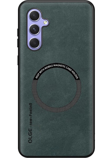 Samsung Galaxy A35 5g Anti Drop Pc + Tpu + Pu Deri Arka Kapak Magsafe ile Uyumlu (Yurt Dışından)