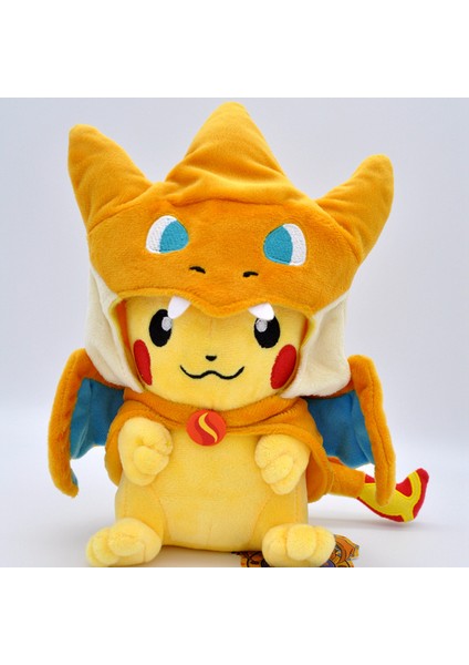 23CM Xy Ateş Püskürten Ejderha Milyon Mavi Sarı Transformer Kapsül Plushie (Yurt Dışından)