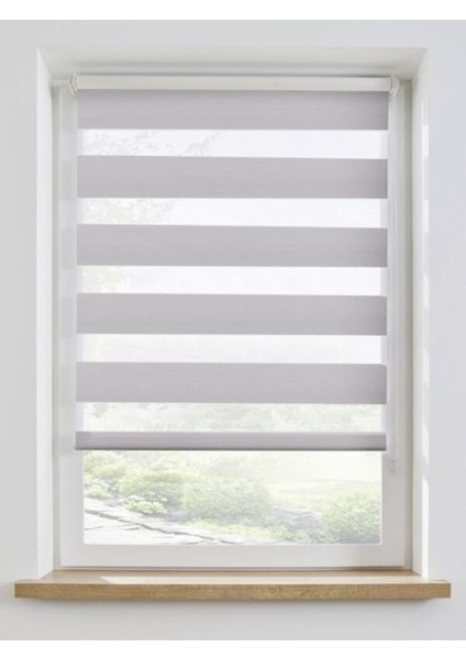 Beyaz Bambu Zebra Stor Güneşlik Perde