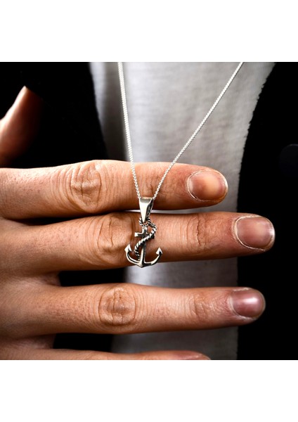 Gümüş Mini Çapa Kolye 925 Ayar Gümüş Küçük Boy Çapa Figürlü Unisex Kolye fiyatları