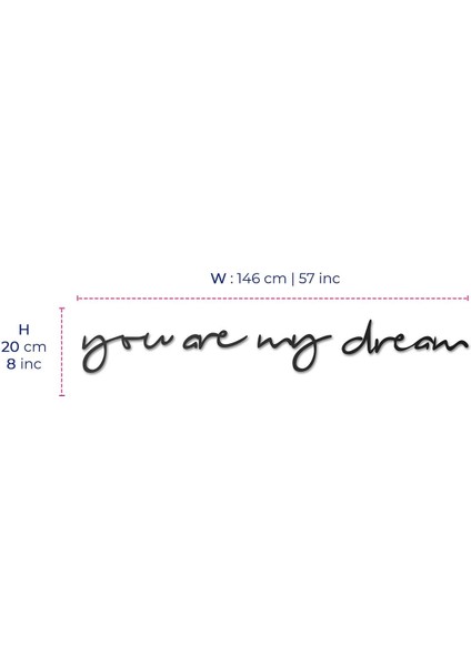 You Are My Dream Metal Duvar Yazısı fiyatları