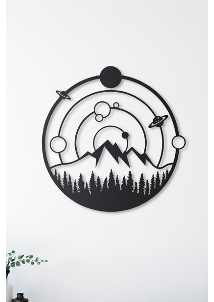 Space And Nature Metal Duvar Tablosu