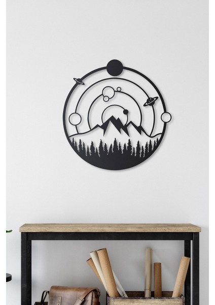 Space And Nature Metal Duvar Tablosu