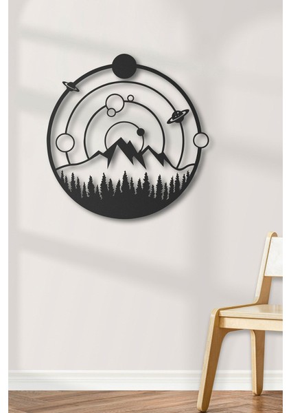Space And Nature Metal Duvar Tablosu