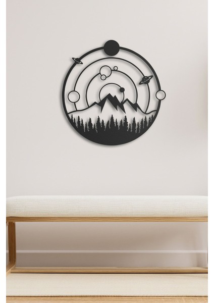 Space And Nature Metal Duvar Tablosu