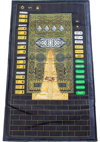 Kabeli Benim Seccadem 7 Dilde Sesli Konuşan Namaz Kıldıran Seccade Siyah